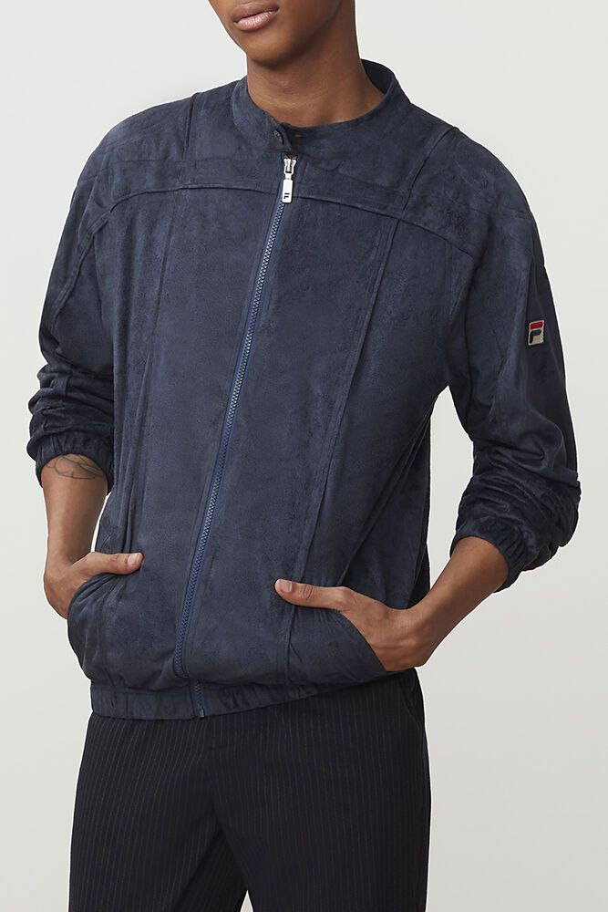 Fila Jacket Mens Navy Terrinda - Ireland 26071-BSFY